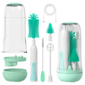 Electric Bottle Brush Cleaner Portable Baby Bottle Washer Travel Bottle Cleaner Brush Set Perfect Essentials Gift for Mom(Green)
